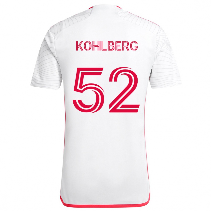 Niño Fútbol Camiseta Andrew Kohlberg #52 Blanco Rojo 2ª Equipación 2024/25 México