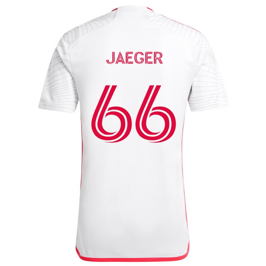 Niño Fútbol Camiseta Kai Jaeger #66 Blanco Rojo 2ª Equipación 2024/25 México