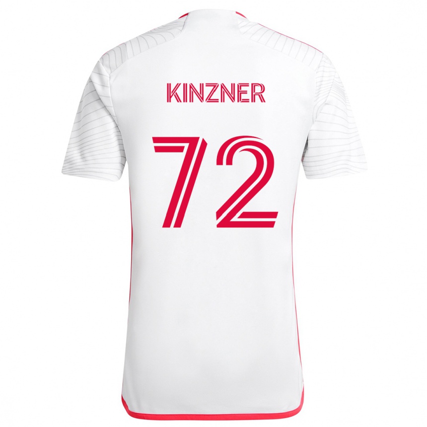 Niño Fútbol Camiseta Eric Kinzner #72 Blanco Rojo 2ª Equipación 2024/25 México