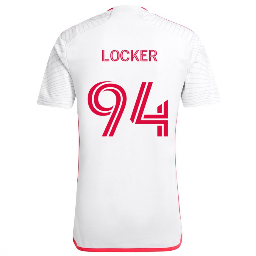 Niño Fútbol Camiseta Carson Locker #94 Blanco Rojo 2ª Equipación 2024/25 México