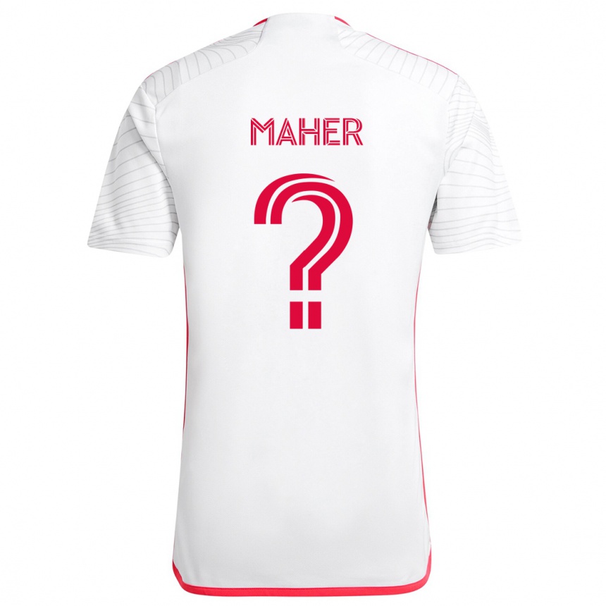 Niño Fútbol Camiseta Josh Maher #0 Blanco Rojo 2ª Equipación 2024/25 México