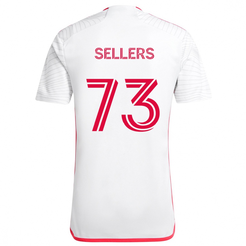 Niño Fútbol Camiseta Braydon Sellers #73 Blanco Rojo 2ª Equipación 2024/25 México