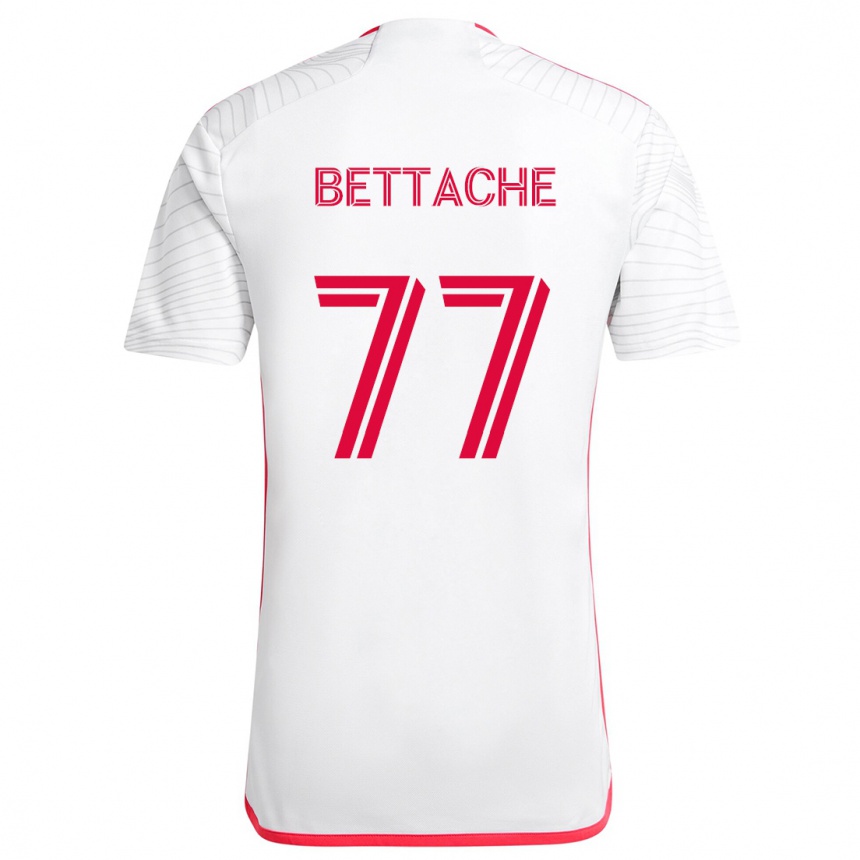 Niño Fútbol Camiseta Faysal Bettache #77 Blanco Rojo 2ª Equipación 2024/25 México