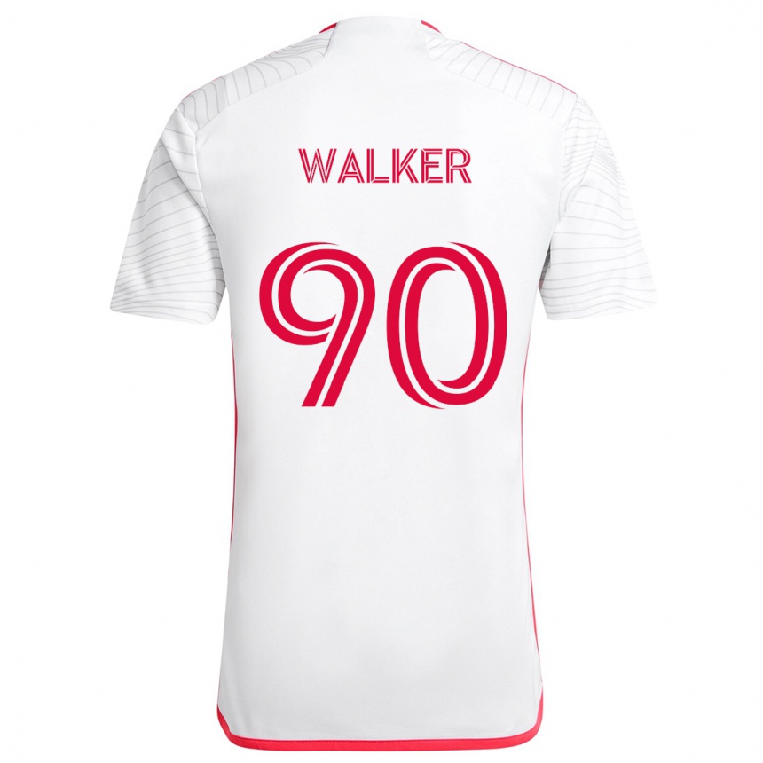 Niño Fútbol Camiseta Eric Walker #90 Blanco Rojo 2ª Equipación 2024/25 México