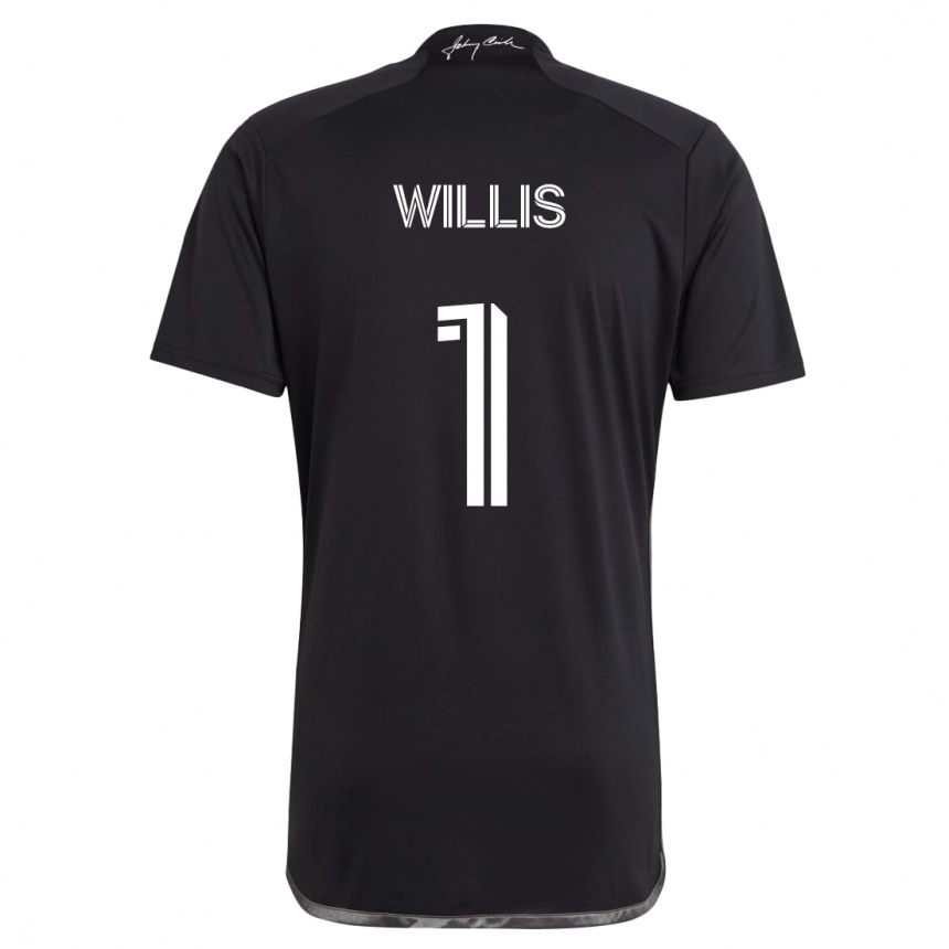 Niño Fútbol Camiseta Joe Willis #1 Negro 2ª Equipación 2024/25 México