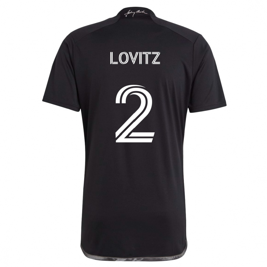 Niño Fútbol Camiseta Daniel Lovitz #2 Negro 2ª Equipación 2024/25 México