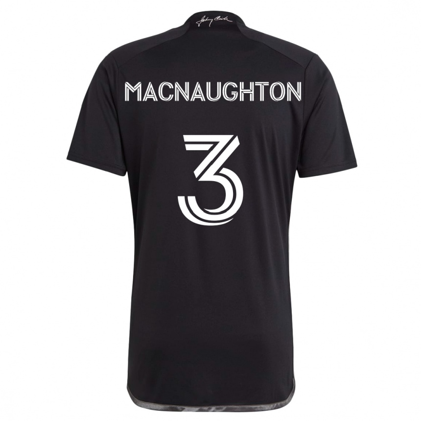 Niño Fútbol Camiseta Lukas Macnaughton #3 Negro 2ª Equipación 2024/25 México