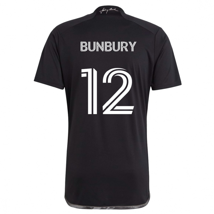 Niño Fútbol Camiseta Teal Bunbury #12 Negro 2ª Equipación 2024/25 México