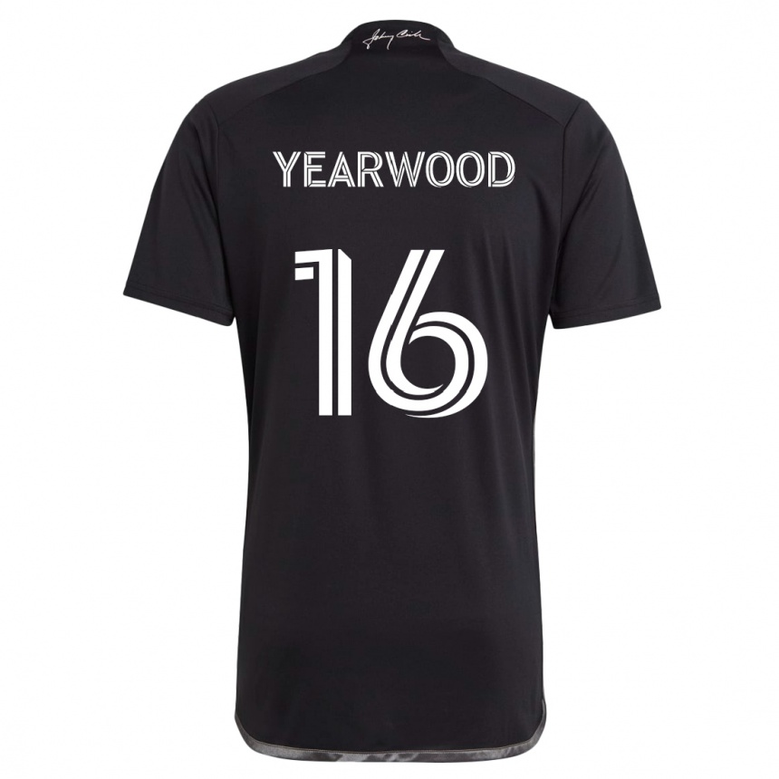 Niño Fútbol Camiseta Dru Yearwood #16 Negro 2ª Equipación 2024/25 México