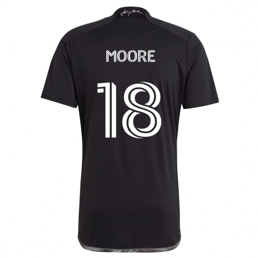 Niño Fútbol Camiseta Shaq Moore #18 Negro 2ª Equipación 2024/25 México