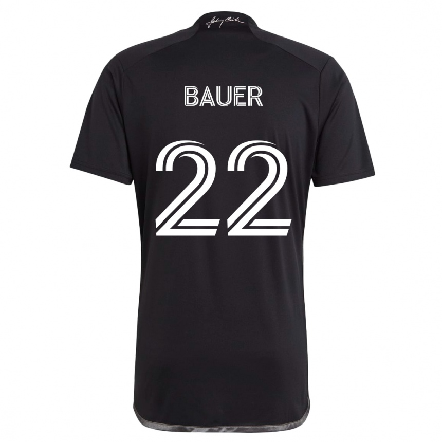 Niño Fútbol Camiseta Josh Bauer #22 Negro 2ª Equipación 2024/25 México