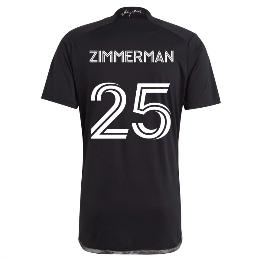 Niño Fútbol Camiseta Walker Zimmerman #25 Negro 2ª Equipación 2024/25 México