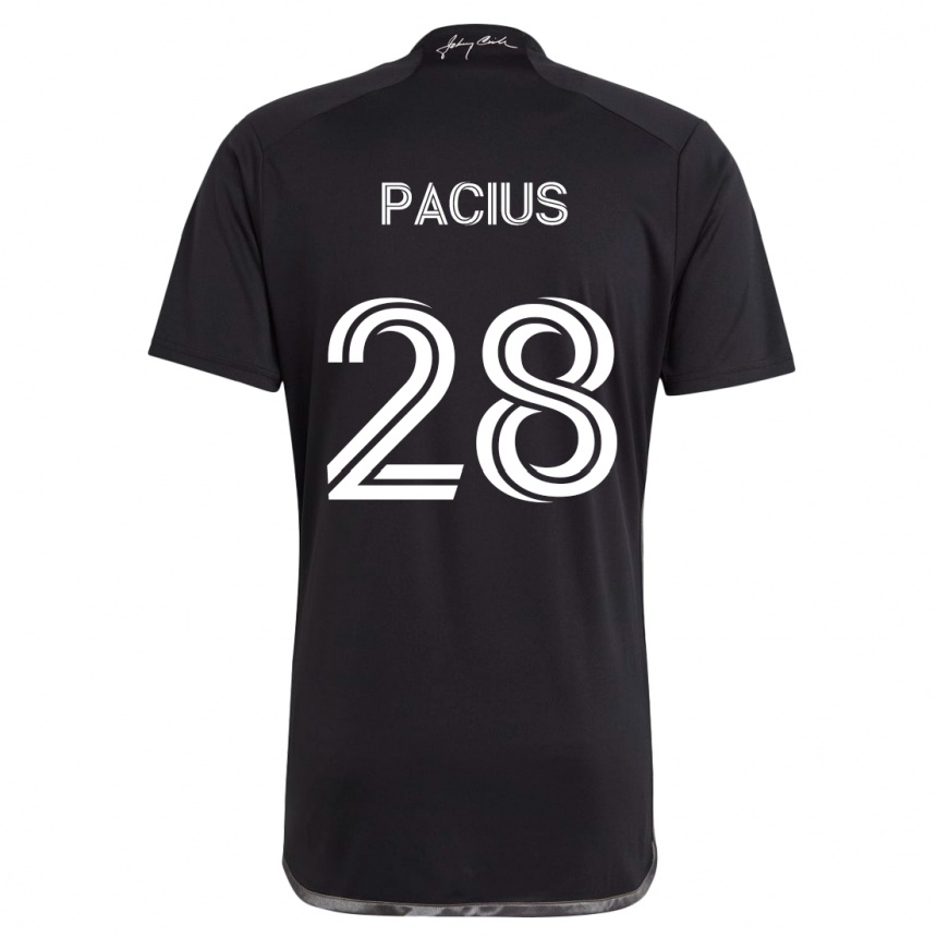 Niño Fútbol Camiseta Woobens Pacius #28 Negro 2ª Equipación 2024/25 México