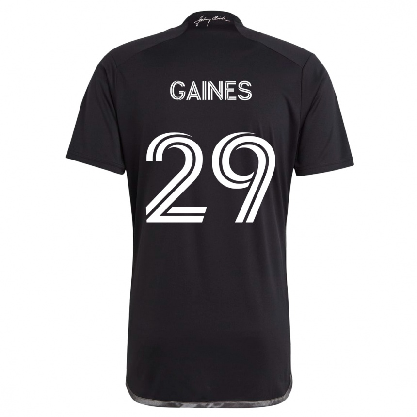 Niño Fútbol Camiseta Julian Gaines #29 Negro 2ª Equipación 2024/25 México