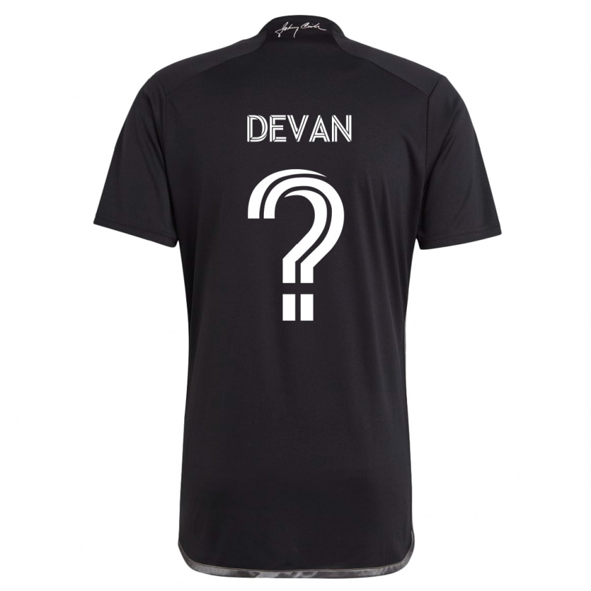 Niño Fútbol Camiseta Liam Devan #0 Negro 2ª Equipación 2024/25 México