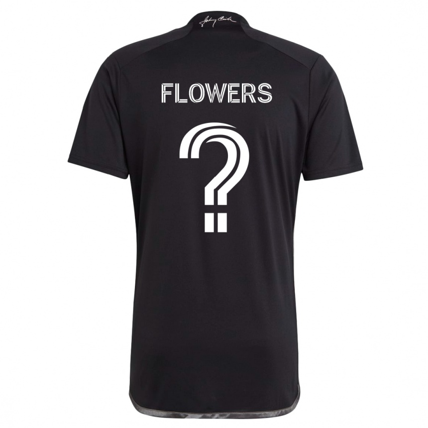 Niño Fútbol Camiseta Ashton Flowers #0 Negro 2ª Equipación 2024/25 México