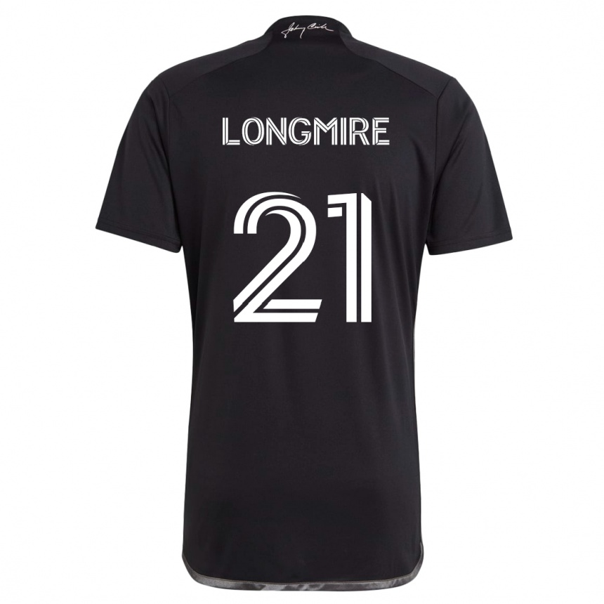 Niño Fútbol Camiseta Ahmed Longmire #21 Negro 2ª Equipación 2024/25 México