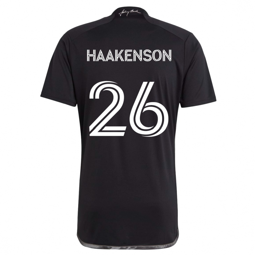 Niño Fútbol Camiseta Luke Haakenson #26 Negro 2ª Equipación 2024/25 México