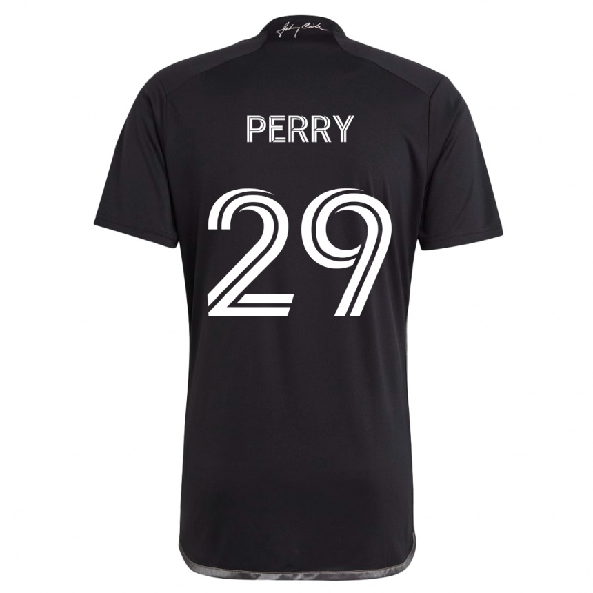 Niño Fútbol Camiseta Nebiyou Perry #29 Negro 2ª Equipación 2024/25 México