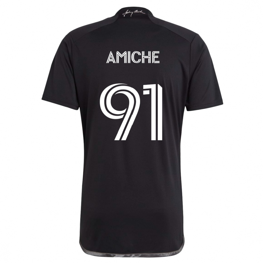 Niño Fútbol Camiseta Kemy Amiche #91 Negro 2ª Equipación 2024/25 México