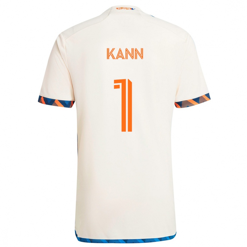 Niño Fútbol Camiseta Alec Kann #1 Blanco Naranja 2ª Equipación 2024/25 México