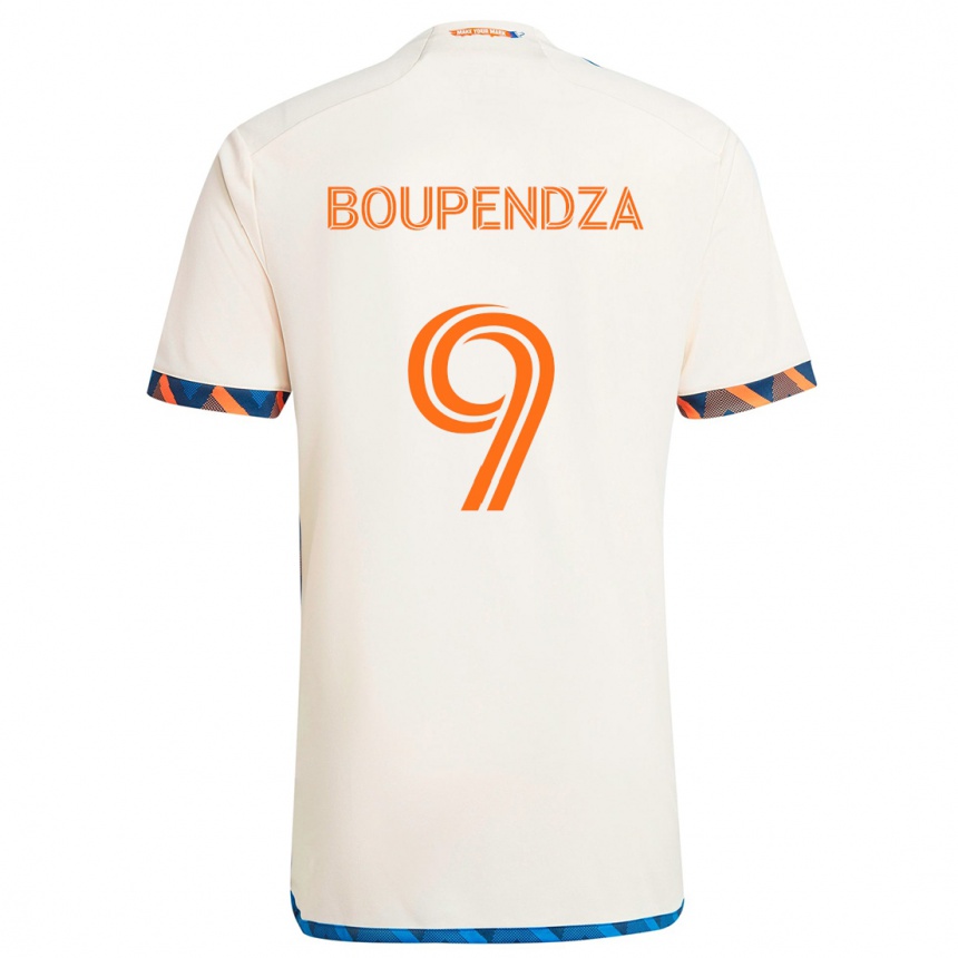 Niño Fútbol Camiseta Aaron Boupendza #9 Blanco Naranja 2ª Equipación 2024/25 México