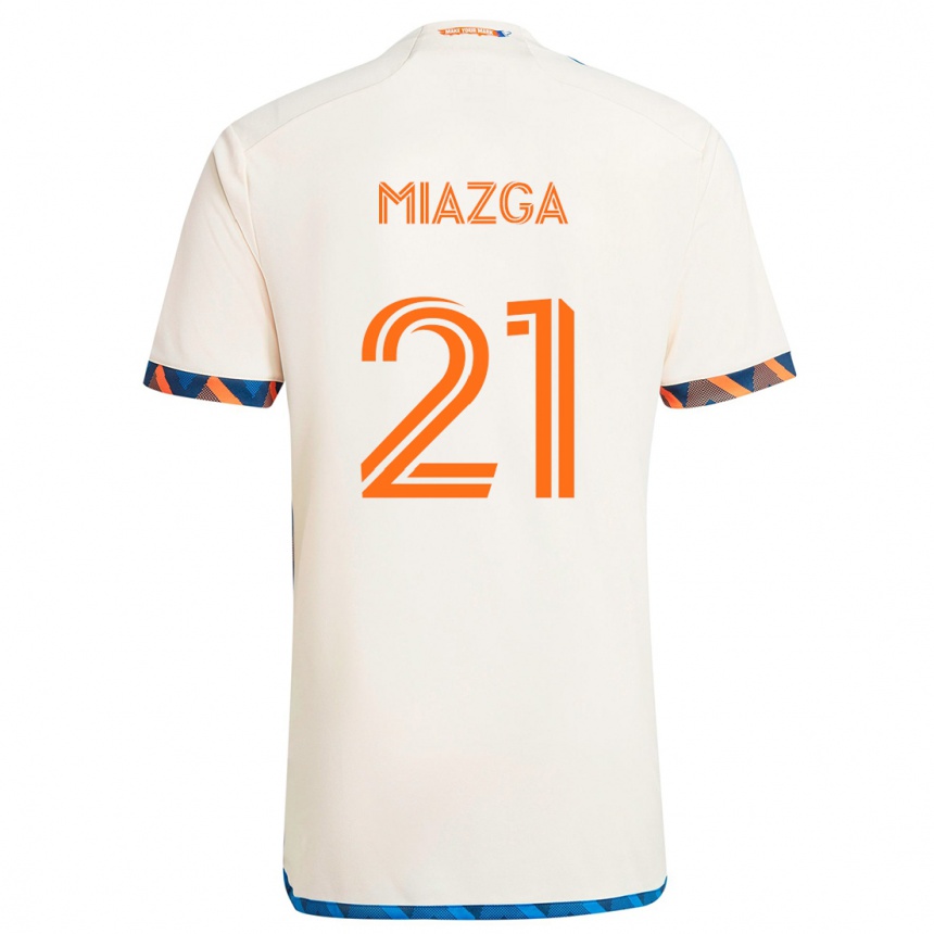 Niño Fútbol Camiseta Matt Miazga #21 Blanco Naranja 2ª Equipación 2024/25 México