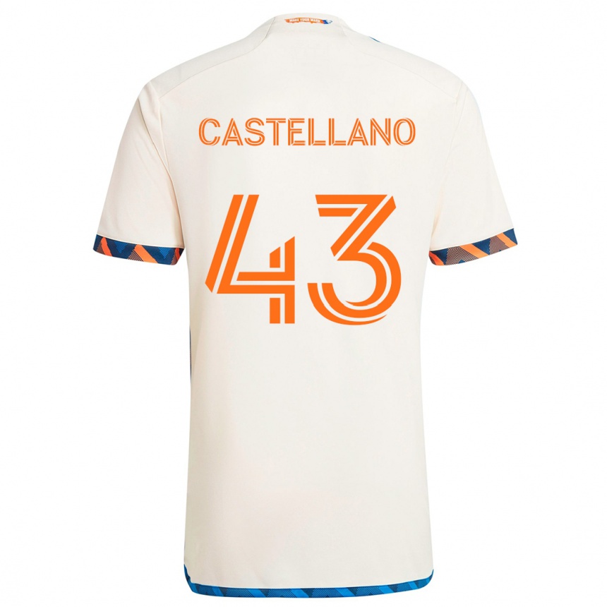 Niño Fútbol Camiseta Jesús Castellano #43 Blanco Naranja 2ª Equipación 2024/25 México