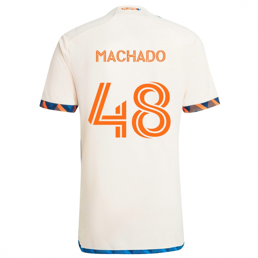 Niño Fútbol Camiseta Juan Machado #48 Blanco Naranja 2ª Equipación 2024/25 México