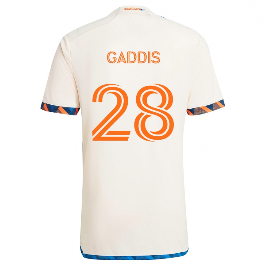 Niño Fútbol Camiseta Raymon Gaddis #28 Blanco Naranja 2ª Equipación 2024/25 México