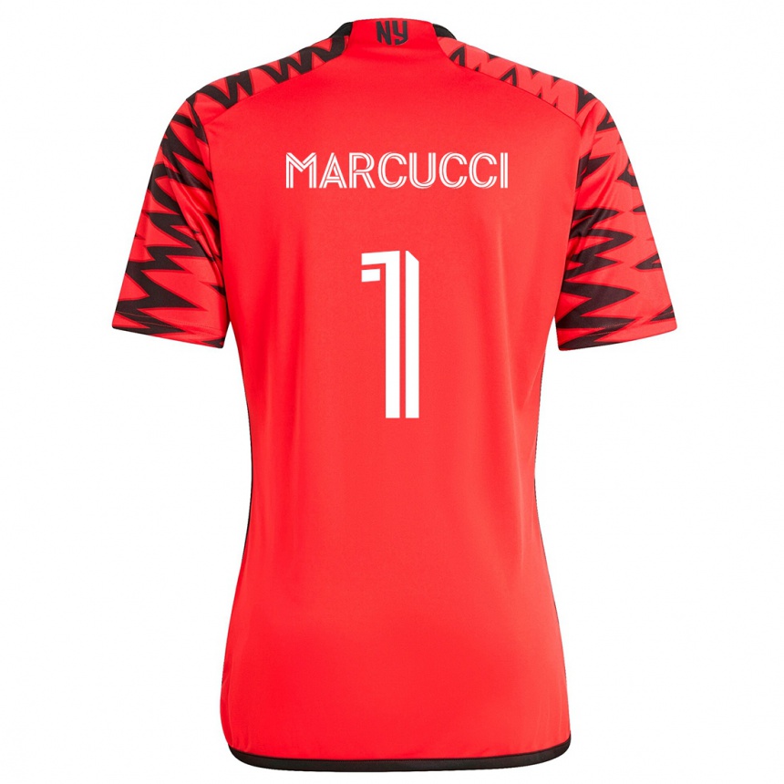 Niño Fútbol Camiseta Aj Marcucci #1 Rojo Negro Blanco 2ª Equipación 2024/25 México