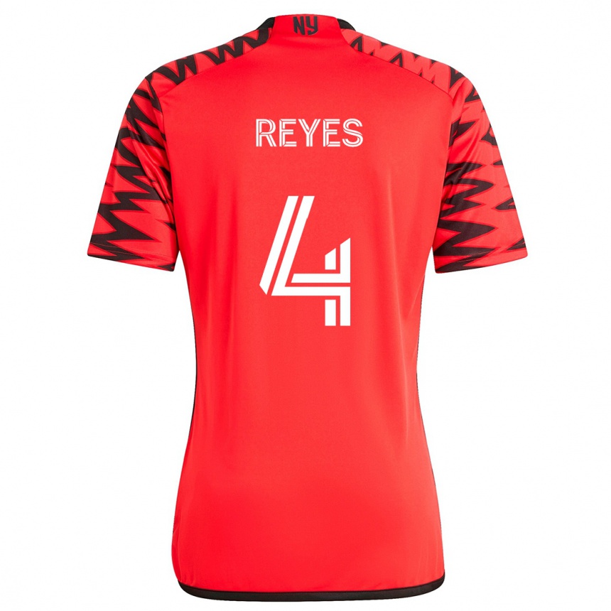 Niño Fútbol Camiseta Andrés Reyes #4 Rojo Negro Blanco 2ª Equipación 2024/25 México