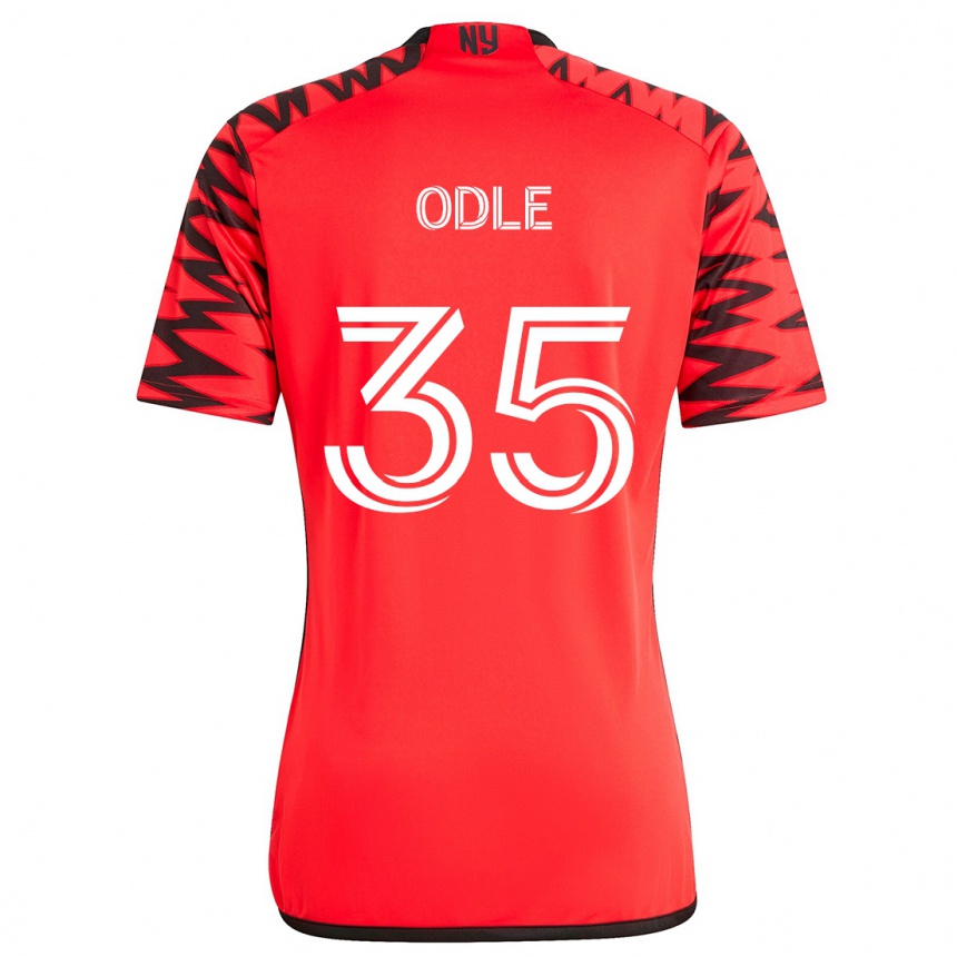 Niño Fútbol Camiseta Dallas Odle #35 Rojo Negro Blanco 2ª Equipación 2024/25 México