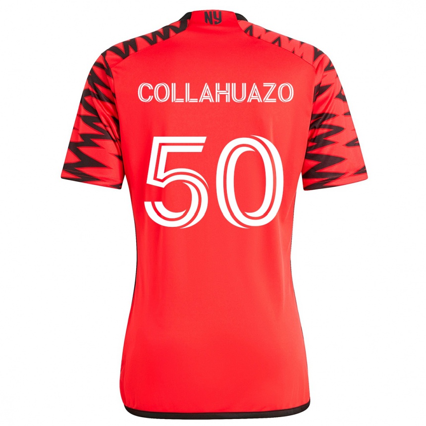 Niño Fútbol Camiseta Jair Collahuazo #50 Rojo Negro Blanco 2ª Equipación 2024/25 México