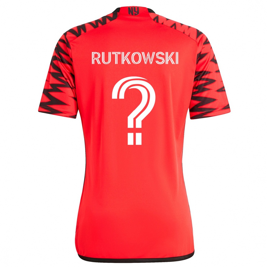 Niño Fútbol Camiseta Alan Rutkowski #0 Rojo Negro Blanco 2ª Equipación 2024/25 México