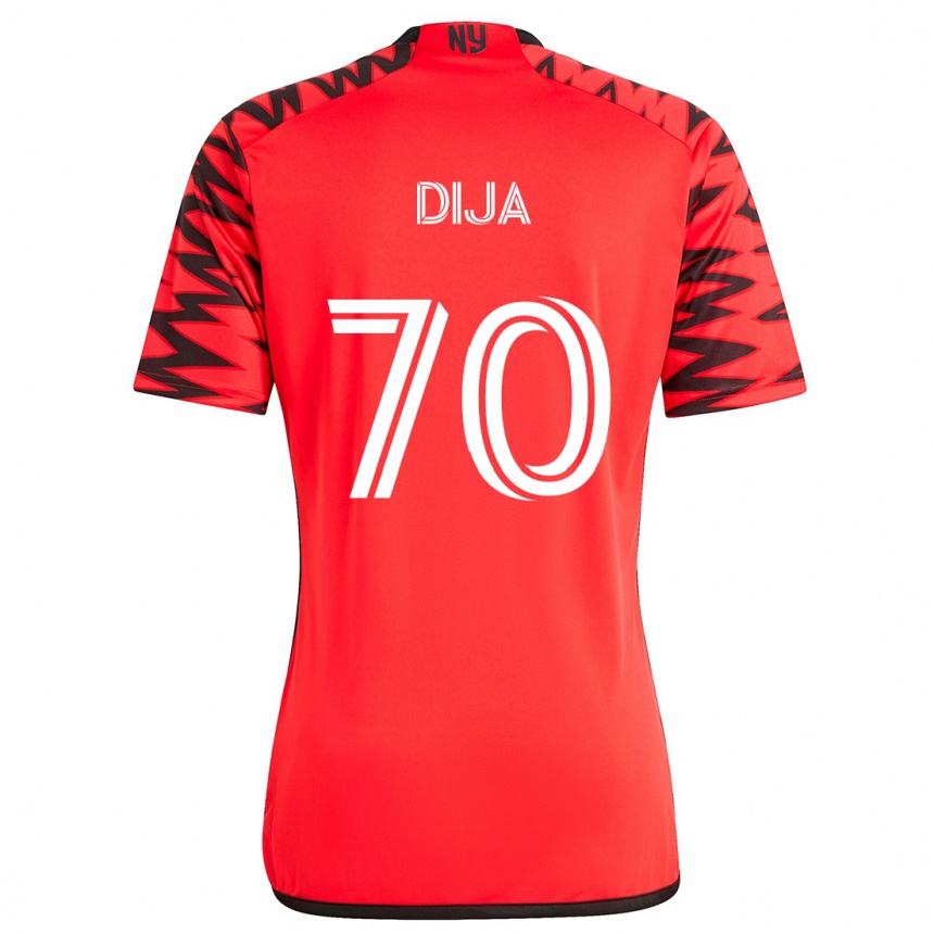 Niño Fútbol Camiseta Dija #70 Rojo Negro Blanco 2ª Equipación 2024/25 México