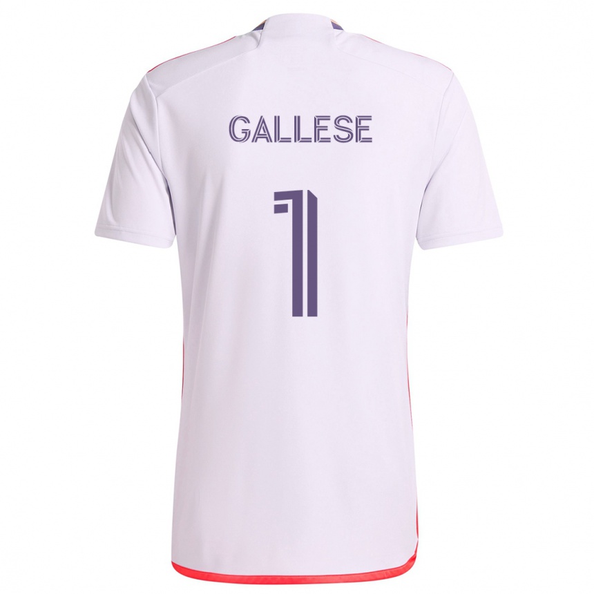 Niño Fútbol Camiseta Pedro Gallese #1 Blanco Rojo Púrpura 2ª Equipación 2024/25 México