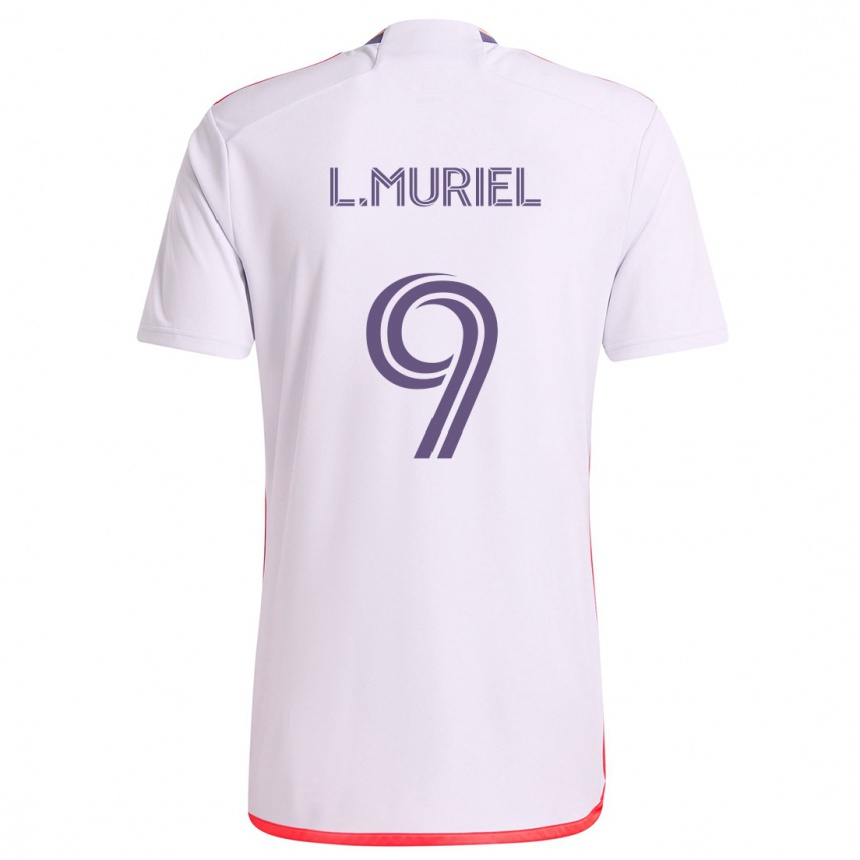 Niño Fútbol Camiseta Luis Muriel #9 Blanco Rojo Púrpura 2ª Equipación 2024/25 México