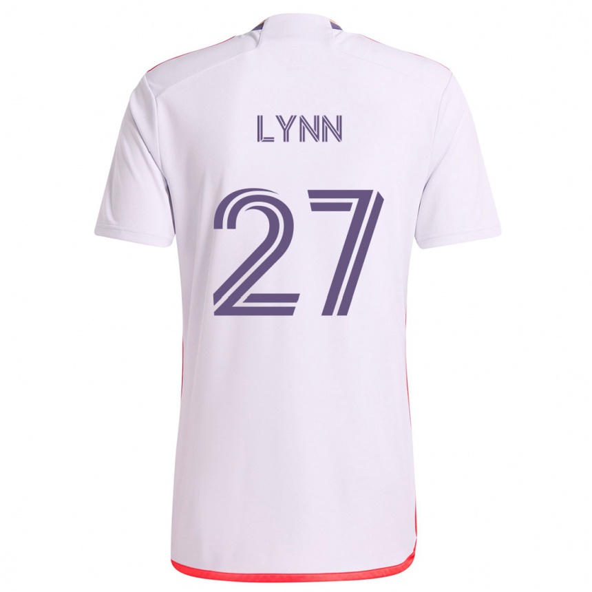 Niño Fútbol Camiseta Jack Lynn #27 Blanco Rojo Púrpura 2ª Equipación 2024/25 México