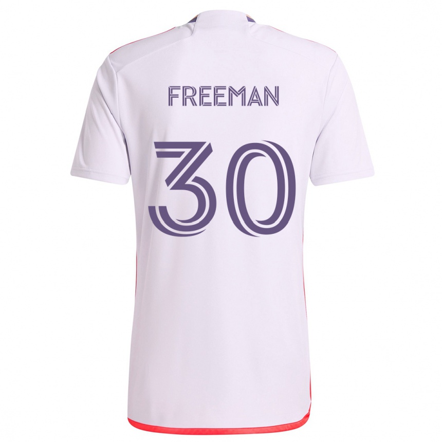 Niño Fútbol Camiseta Alex Freeman #30 Blanco Rojo Púrpura 2ª Equipación 2024/25 México