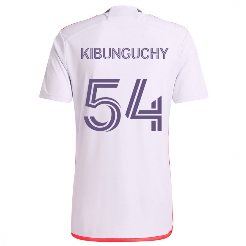 Niño Fútbol Camiseta Nabi Kibunguchy #54 Blanco Rojo Púrpura 2ª Equipación 2024/25 México