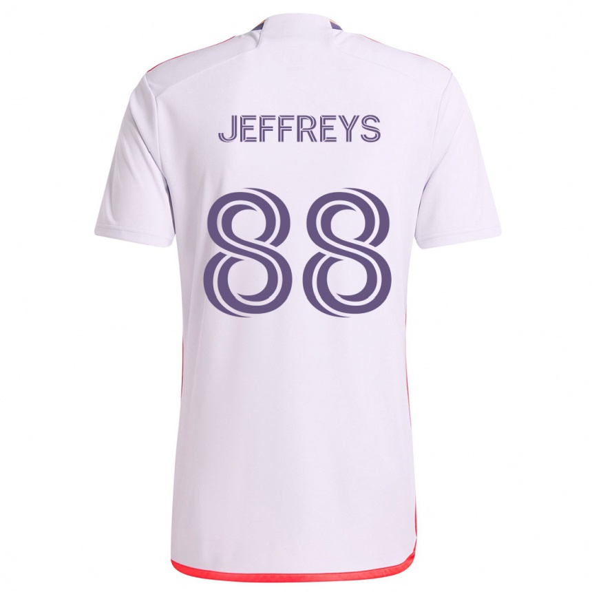 Niño Fútbol Camiseta Tj Jeffreys #88 Blanco Rojo Púrpura 2ª Equipación 2024/25 México