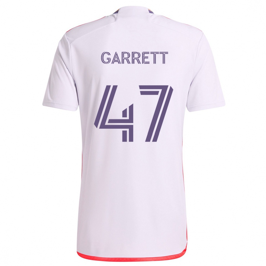 Niño Fútbol Camiseta Ian Garrett #47 Blanco Rojo Púrpura 2ª Equipación 2024/25 México