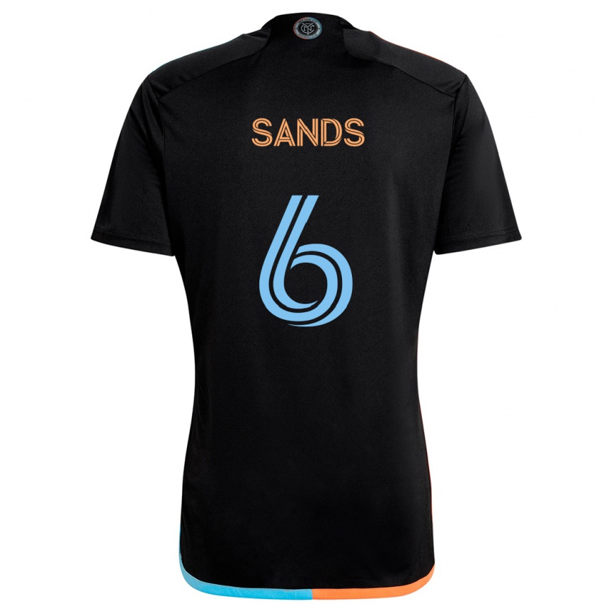 Niño Fútbol Camiseta James Sands #6 Negro Naranja Azul 2ª Equipación 2024/25 México