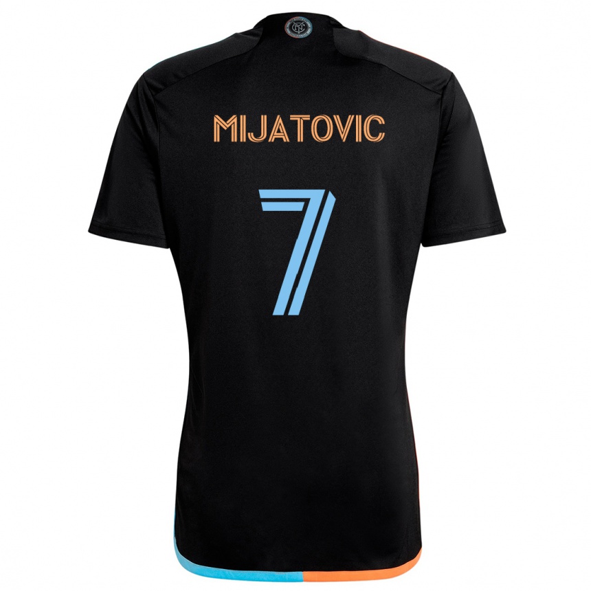 Niño Fútbol Camiseta Jovan Mijatovic #7 Negro Naranja Azul 2ª Equipación 2024/25 México