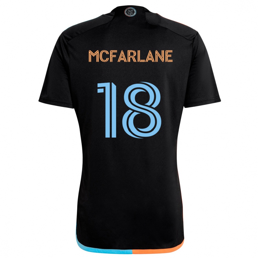 Niño Fútbol Camiseta Christian Mcfarlane #18 Negro Naranja Azul 2ª Equipación 2024/25 México