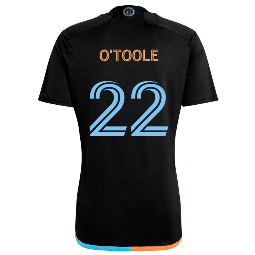 Niño Fútbol Camiseta Kevin O'toole #22 Negro Naranja Azul 2ª Equipación 2024/25 México