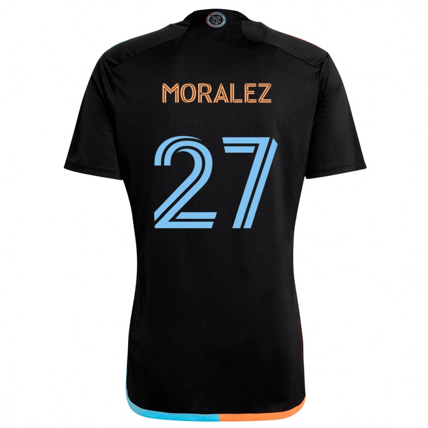 Niño Fútbol Camiseta Maxi Moralez #27 Negro Naranja Azul 2ª Equipación 2024/25 México