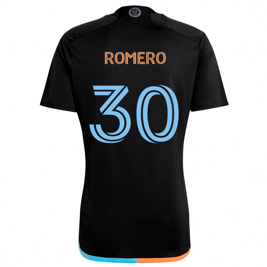 Niño Fútbol Camiseta Tomás Romero #30 Negro Naranja Azul 2ª Equipación 2024/25 México