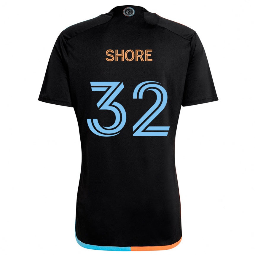 Niño Fútbol Camiseta Jonathan Shore #32 Negro Naranja Azul 2ª Equipación 2024/25 México